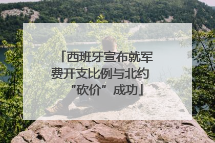 西班牙宣布就军费开支比例与北约“砍价”成功