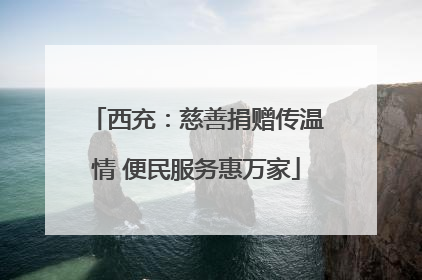 西充：慈善捐赠传温情 便民服务惠万家