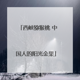 西峡猕猴桃 中国人的阳光金果