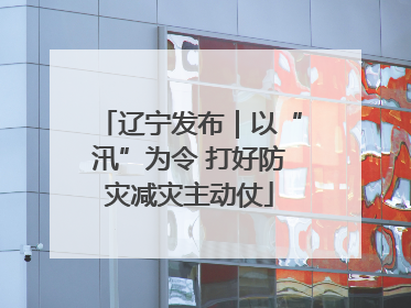 辽宁发布｜以“汛”为令 打好防灾减灾主动仗