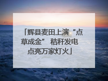 辉县麦田上演“点草成金” 秸秆发电点亮万家灯火