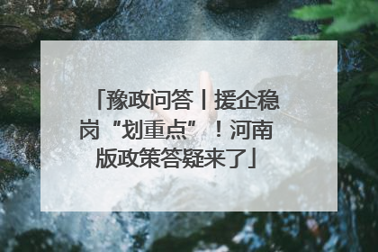 豫政问答丨援企稳岗“划重点”！河南版政策答疑来了