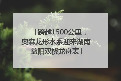 跨越1500公里，奥森龙形水系迎来湖南益阳双桡龙舟表