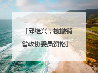 邱继兴，被撤销省政协委员资格
