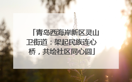 青岛西海岸新区灵山卫街道：架起民族连心桥，共绘社区同心圆
