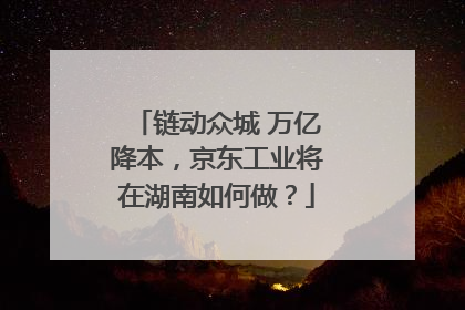 链动众城 万亿降本，京东工业将在湖南如何做？
