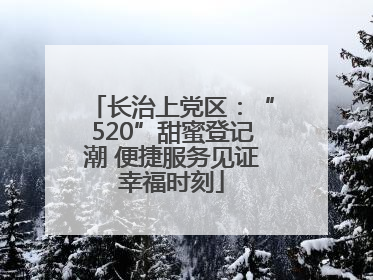长治上党区：“520”甜蜜登记潮 便捷服务见证幸福时刻