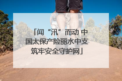 闻“汛”而动 中国太保产险丽水中支筑牢安全守护网