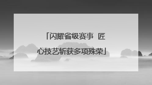 闪耀省级赛事  匠心技艺斩获多项殊荣
