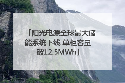 阳光电源全球最大储能系统下线 单柜容量破12.5MWh