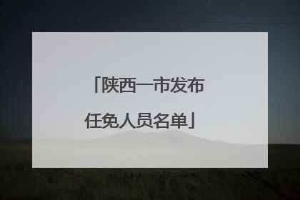 陕西一市发布任免人员名单