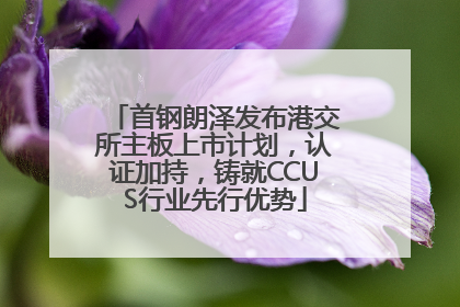 首钢朗泽发布港交所主板上市计划，认证加持，铸就CCUS行业先行优势