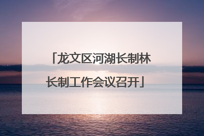 龙文区河湖长制林长制工作会议召开