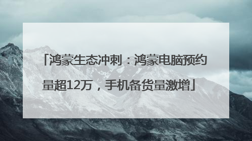 鸿蒙生态冲刺：鸿蒙电脑预约量超12万，手机备货量激增