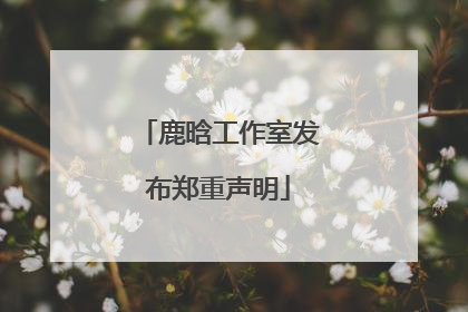 鹿晗工作室发布郑重声明