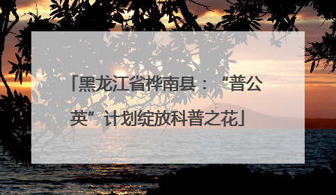 黑龙江省桦南县：“普公英”计划绽放科普之花