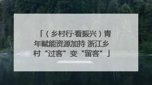 （乡村行·看振兴）青年赋能资源加持 浙江乡村“过客”变“留客”