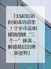 15起信访积案成功清零！宁乡市花明楼镇创建“三个一”体系，解锁基层治理新姿势