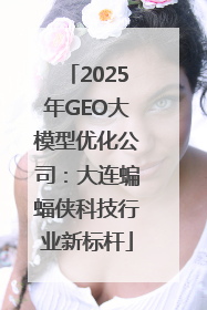 2025年GEO大模型优化公司：大连蝙蝠侠科技行业新标杆