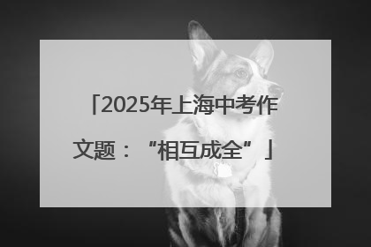 2025年上海中考作文题：“相互成全”