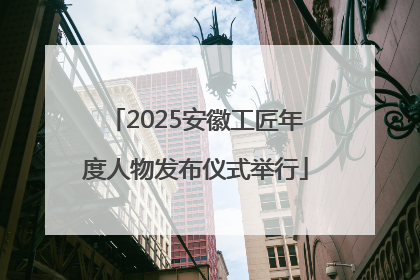 2025安徽工匠年度人物发布仪式举行
