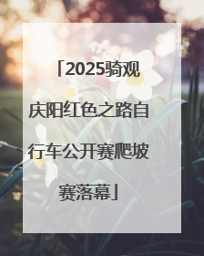 2025骑观庆阳红色之路自行车公开赛爬坡赛落幕