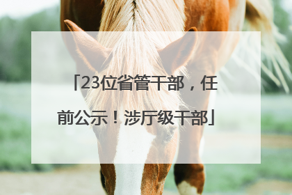 23位省管干部，任前公示！涉厅级干部