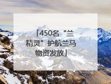 450名“兰精灵”护航兰马物资发放