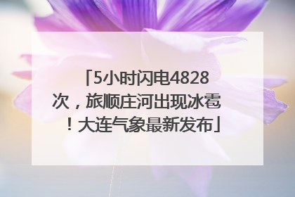 5小时闪电4828次，旅顺庄河出现冰雹！大连气象最新发布