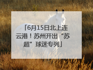 6月15日北上连云港！苏州开出“苏超”球迷专列