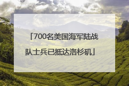 700名美国海军陆战队士兵已抵达洛杉矶