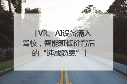 VR、AI设备涌入驾校，智能班低价背后的“速成隐患”